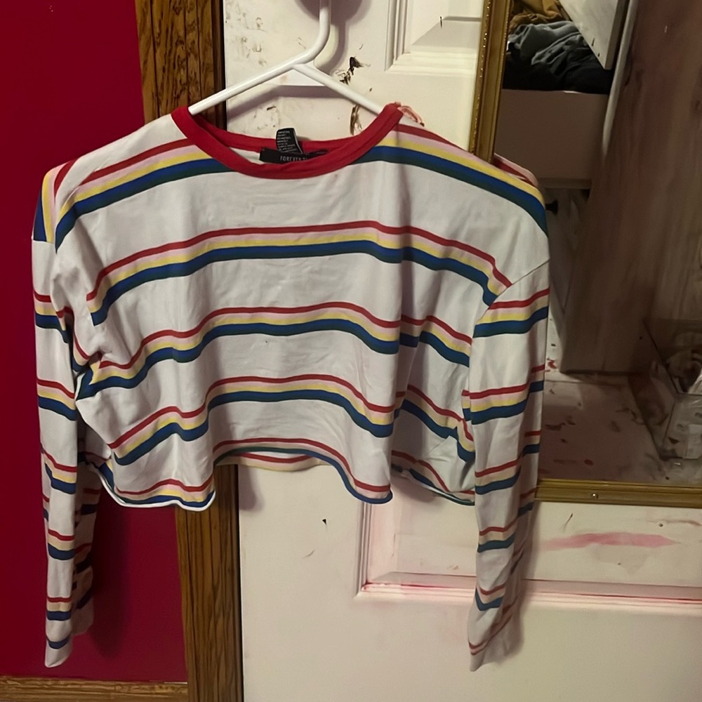 stripee crop top